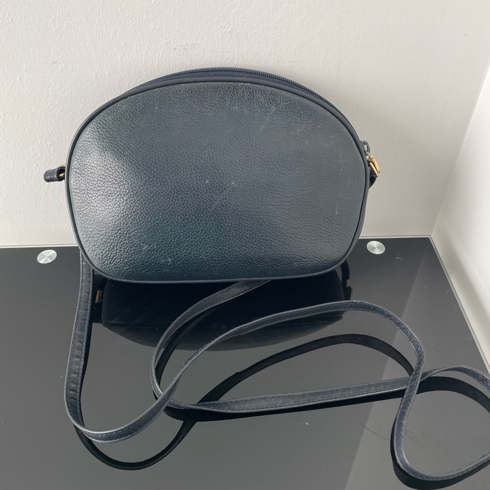 Vintage Gucci GG Leather Crossbody Bag Navy - Picture 3 of 13